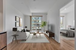 Living Room Virtually Staged at 430 - 150 Logan Avenue, South Riverdale, Toronto