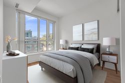 Primary Bedroom Virtually Staged at 430 - 150 Logan Avenue, South Riverdale, Toronto