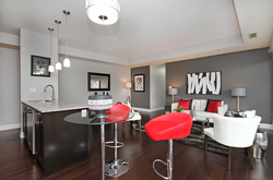 Kitchen & Living Room at 405 - 85 The Donway W, Banbury-Don Mills, Toronto