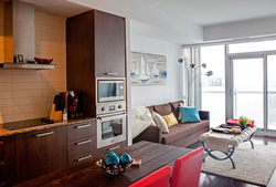 Kitchen & Living Room at 4609 - 12 York Street, Waterfront Communities C1, Toronto