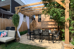 Backyard at 21 Berkshire Avenue, South Riverdale, Toronto