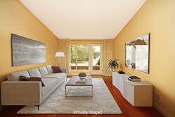 Living Room Virtually Staged at 25 Greengrove Crescent, Parkwoods-Donalda, Toronto