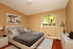 Primary Bedroom Virtually Staged at 25 Greengrove Crescent, Parkwoods-Donalda, Toronto