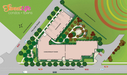Building Plan at 212 - 1 Falaise Road, West Hill, Toronto