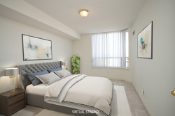 Primary Bedroom Virtually Staged at 1016 - 1700 Eglinton Avenue, Victoria Village, Toronto