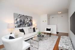 Living Room at 10 - 46 Three Valleys Drive, Parkwoods-Donalda, Toronto