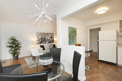 Dining Room & Kitchen at 10 - 46 Three Valleys Drive, Parkwoods-Donalda, Toronto