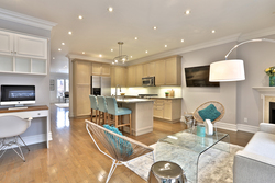 Family Room & Kitchen at 54 Unsworth Avenue, Lawrence Park North, Toronto