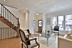 Foyer & Living Room at 54 Unsworth Avenue, Lawrence Park North, Toronto