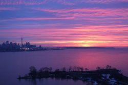 Sunset at 2810 - 33 Shore Breeze Drive, Mimico, Toronto