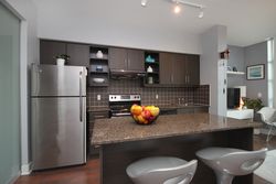 Kitchen at 124 - 35 Brian Peck Crescent, Leaside, Toronto