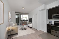 Living Room Virtually Staged at 814 - 830 Lawrence Avenue W, Yorkdale-Glen Park, Toronto