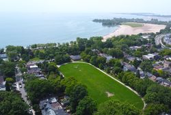 Aerial at Lower - 57 Kenilworth Avenue, The Beaches, Toronto