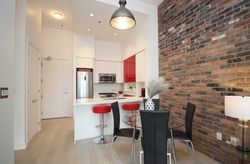 Kitchen & Dining Room at Ph15 - 88 Colgate Avenue, South Riverdale, Toronto
