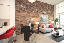 Dining & Living Room at Ph15 - 88 Colgate Avenue, South Riverdale, Toronto