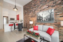 Living Room at Ph15 - 88 Colgate Avenue, South Riverdale, Toronto