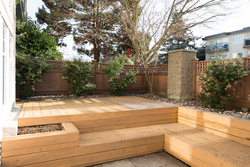 Patio at 104 - 1989 West 1st Avenue, Kitsilano, Vancouver West