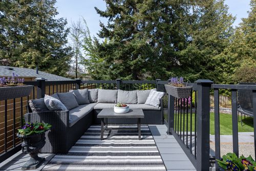 Entertainment Sized Deck off dining room at 383 67a Street, Boundary Beach, Tsawwassen