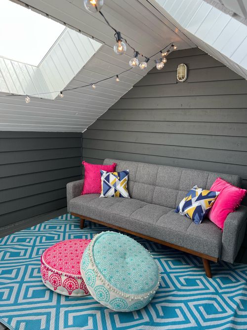 covered rooftop entertainment area at 383 67a Street, Boundary Beach, Tsawwassen