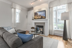 Family Room with cosy fireplace for watching movies or simply relaxing at 708 - 4685 Valley Drive, Quilchena, Vancouver West