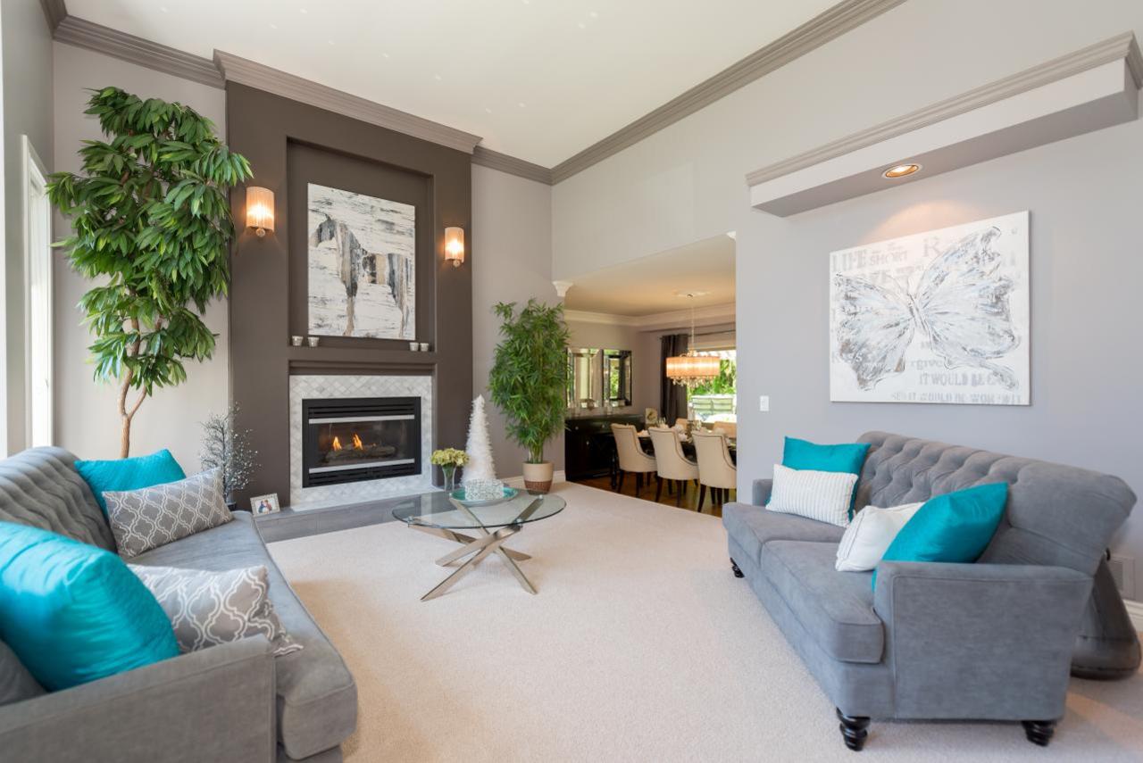 Living Room at 3303 Huntleigh Court, Windsor Park NV, North Vancouver