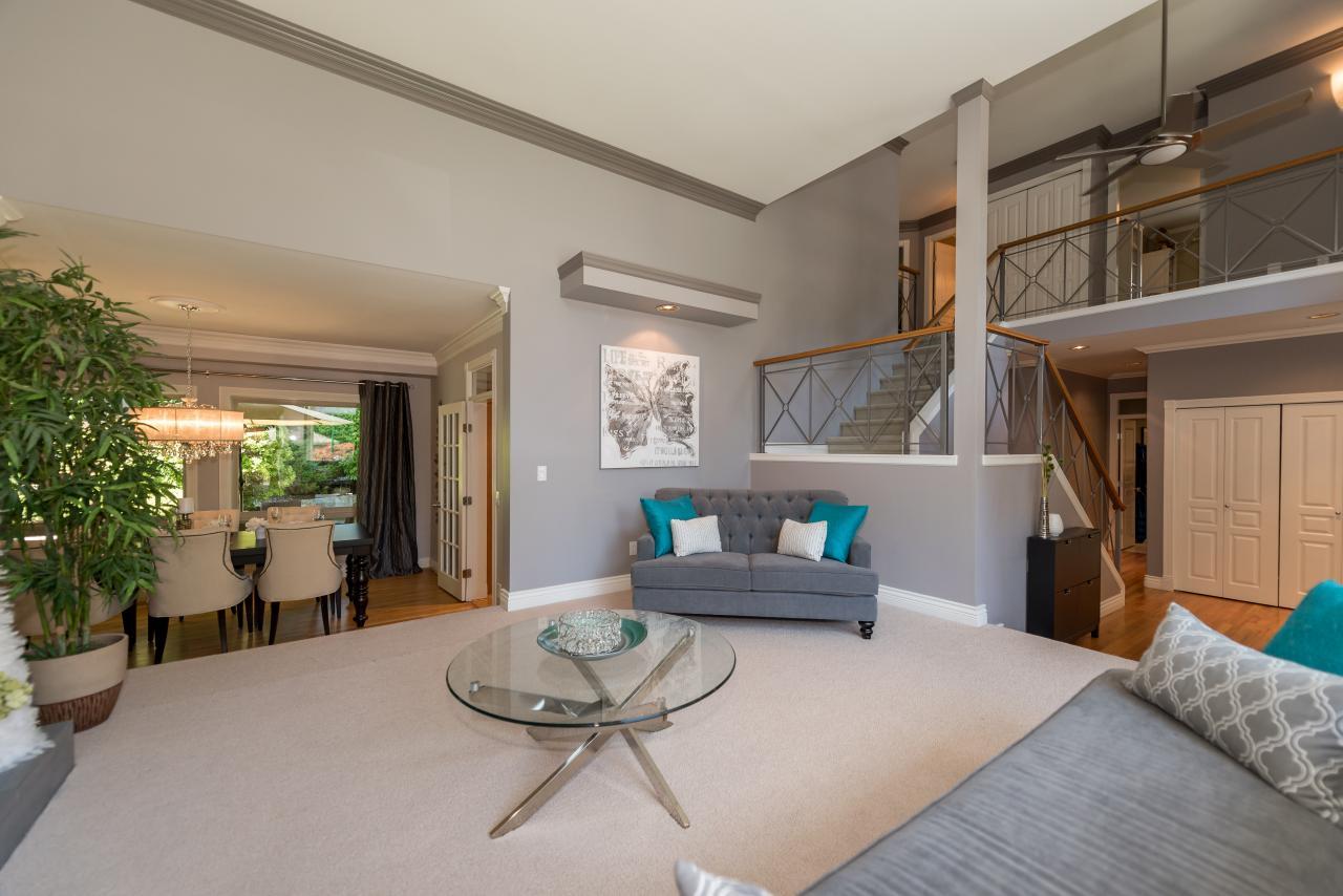 Living Room at 3303 Huntleigh Court, Windsor Park NV, North Vancouver