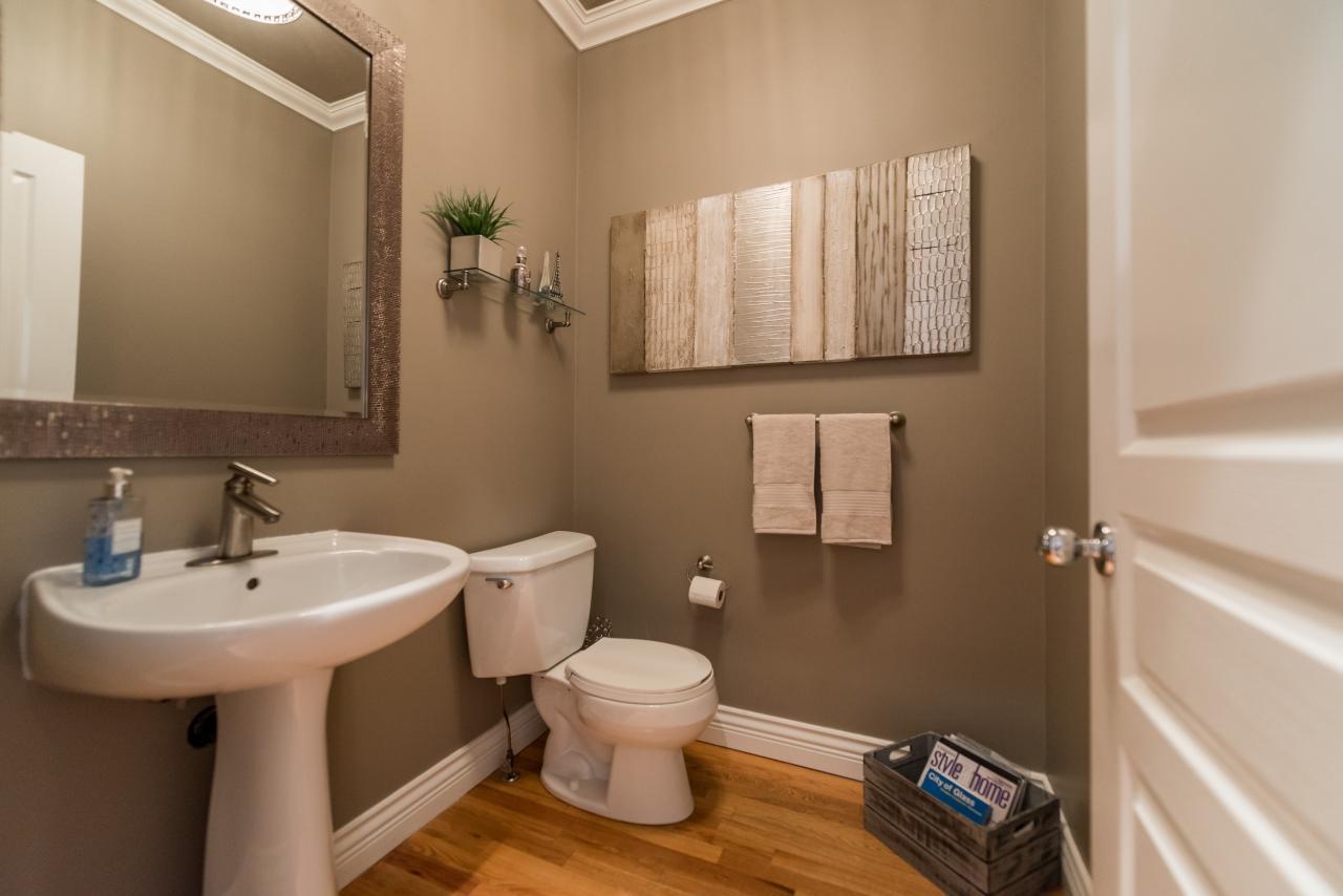Powder Room at 3303 Huntleigh Court, Windsor Park NV, North Vancouver