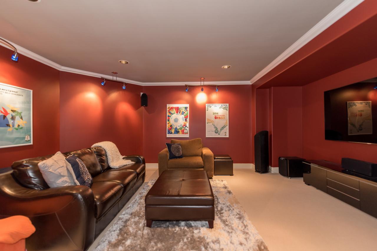 Media Room at 3303 Huntleigh Court, Windsor Park NV, North Vancouver