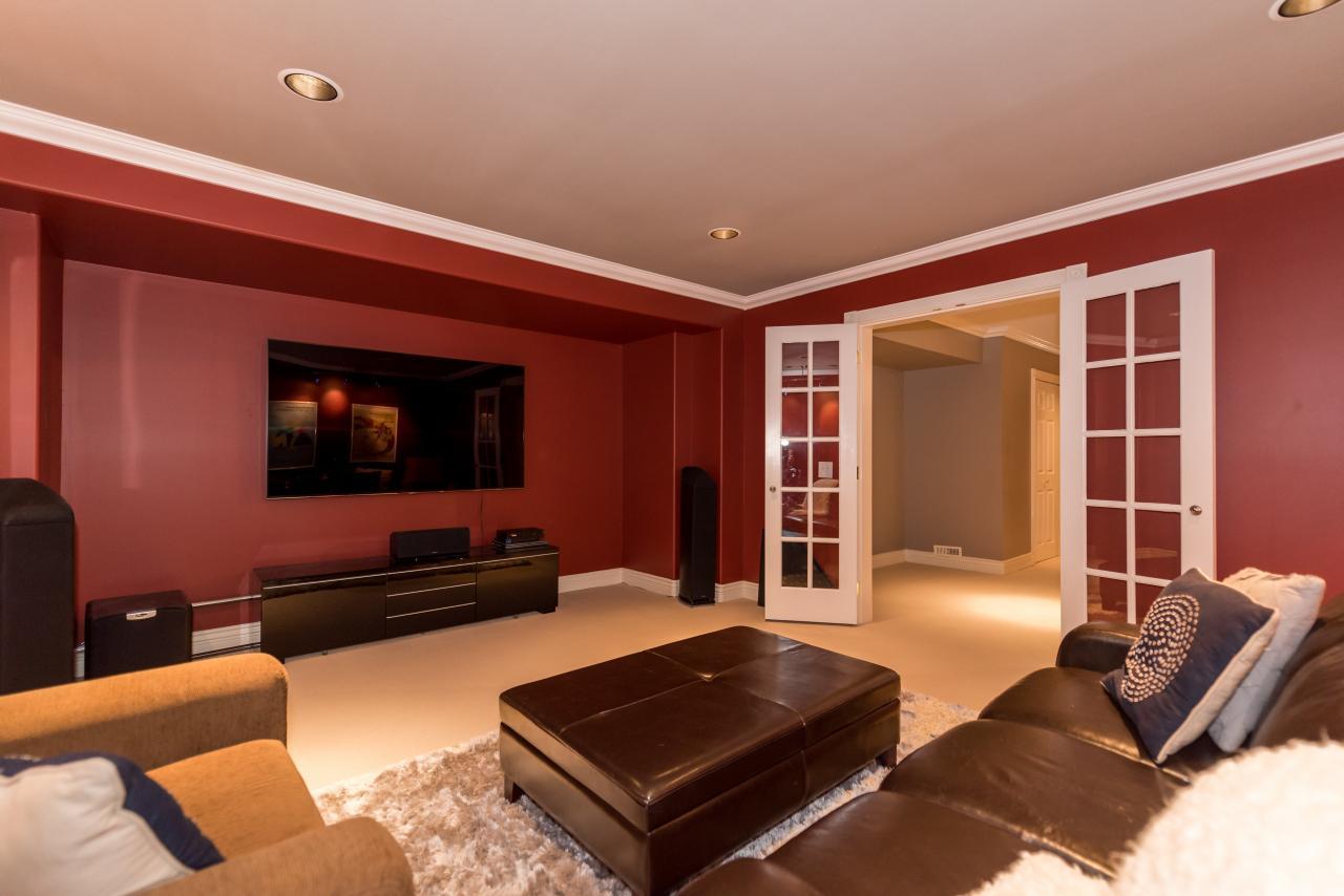 Media Room at 3303 Huntleigh Court, Windsor Park NV, North Vancouver