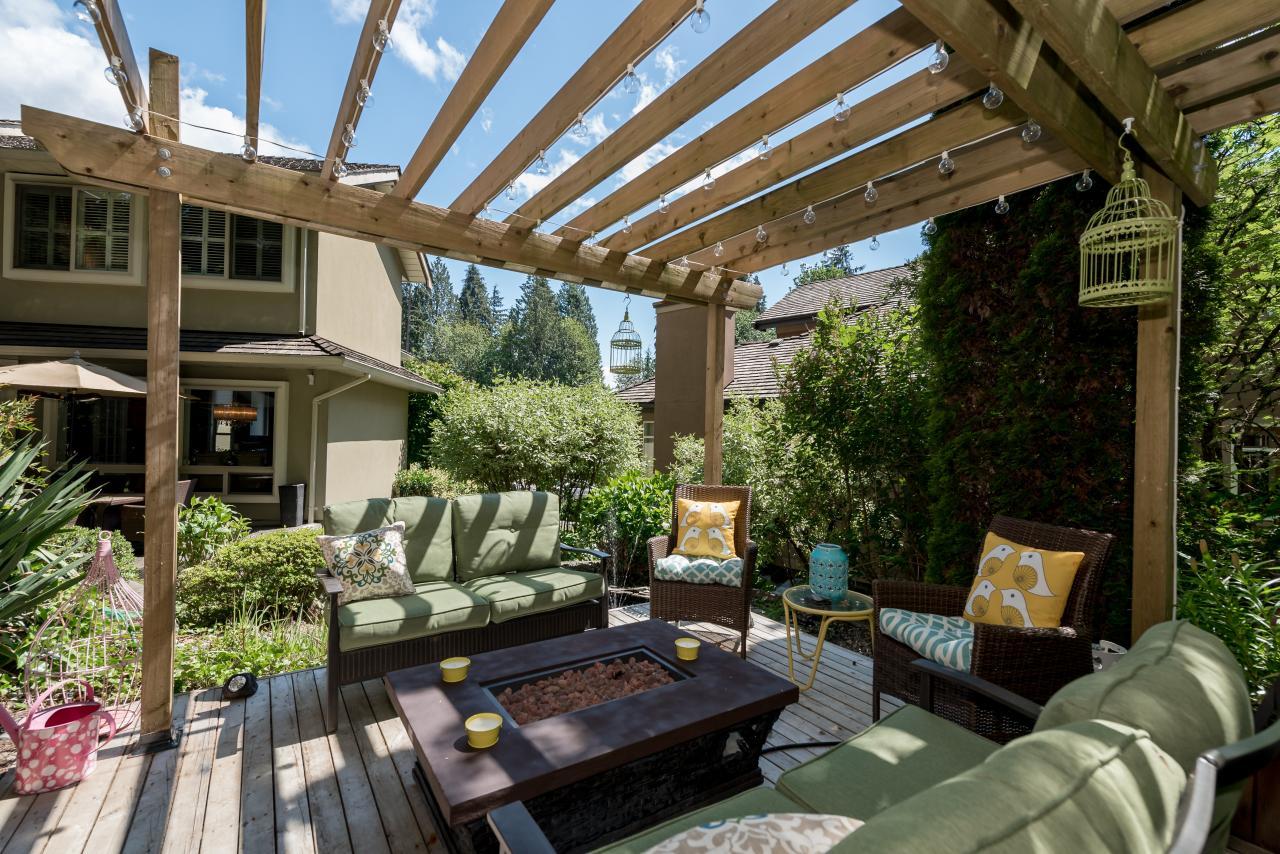 Rear Fire Pit Area at 3303 Huntleigh Court, Windsor Park NV, North Vancouver