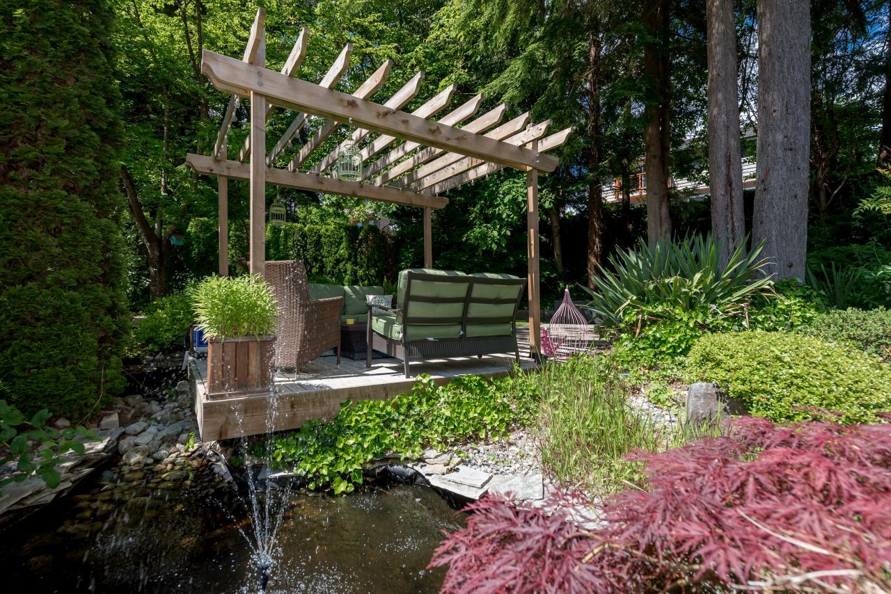 Rear Gardens at 3303 Huntleigh Court, Windsor Park NV, North Vancouver
