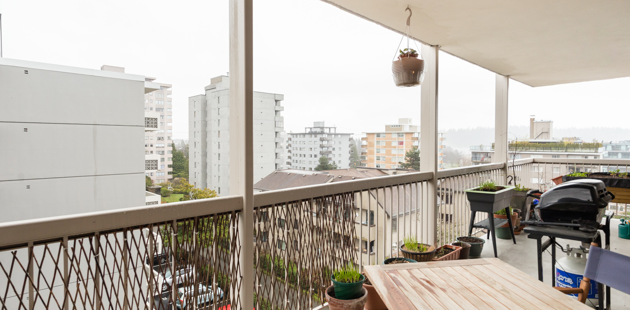 601-1390-duchess-ave-balcony at 601 - 1390 Duchess Avenue, Ambleside, West Vancouver
