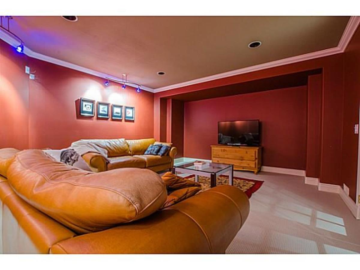 3303 Huntleigh Crt. Media Room at 3303 Huntleigh Court, Windsor Park NV, North Vancouver