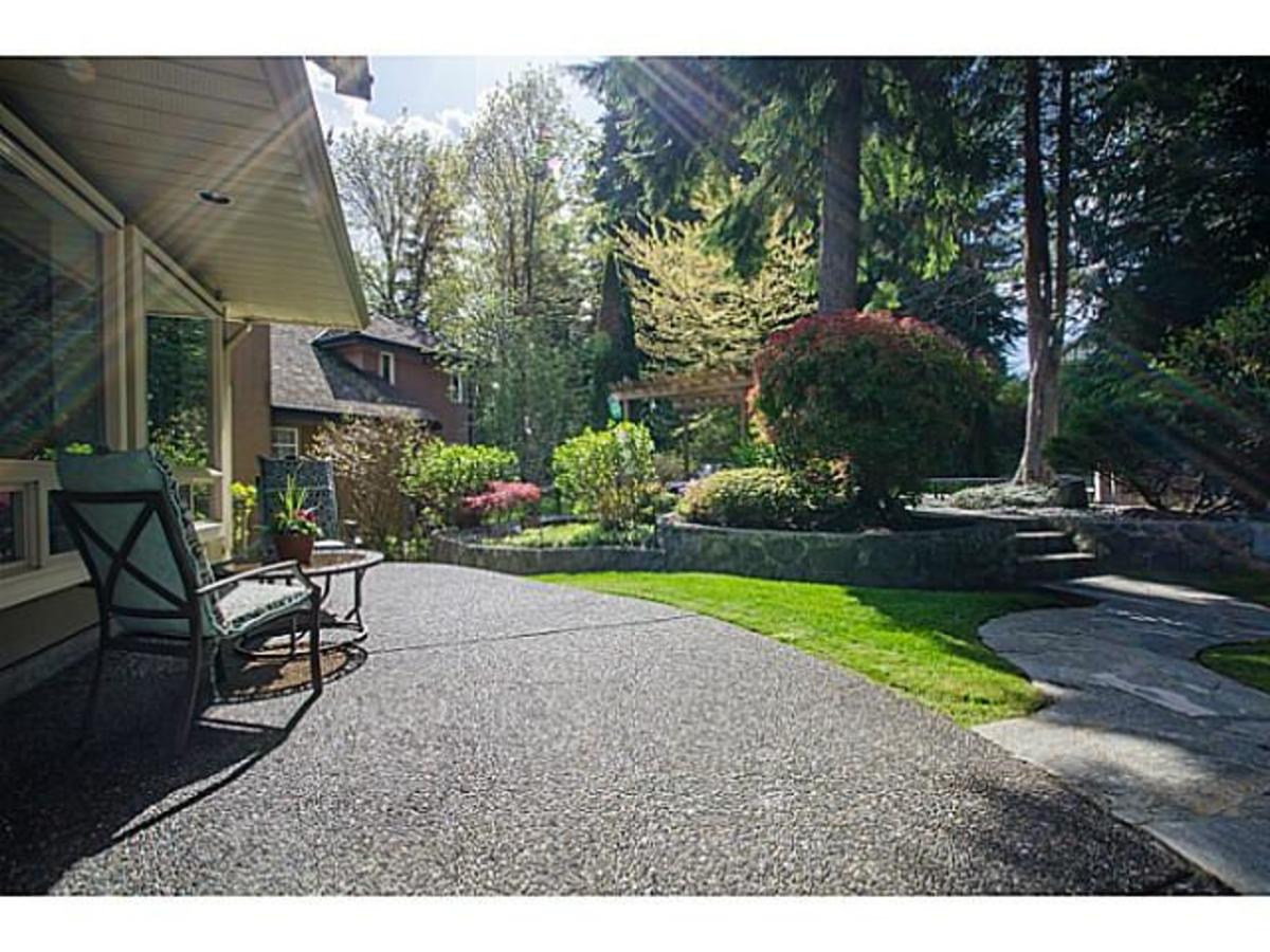 3303 Huntleigh Crt. Rear Yard at 3303 Huntleigh Court, Windsor Park NV, North Vancouver
