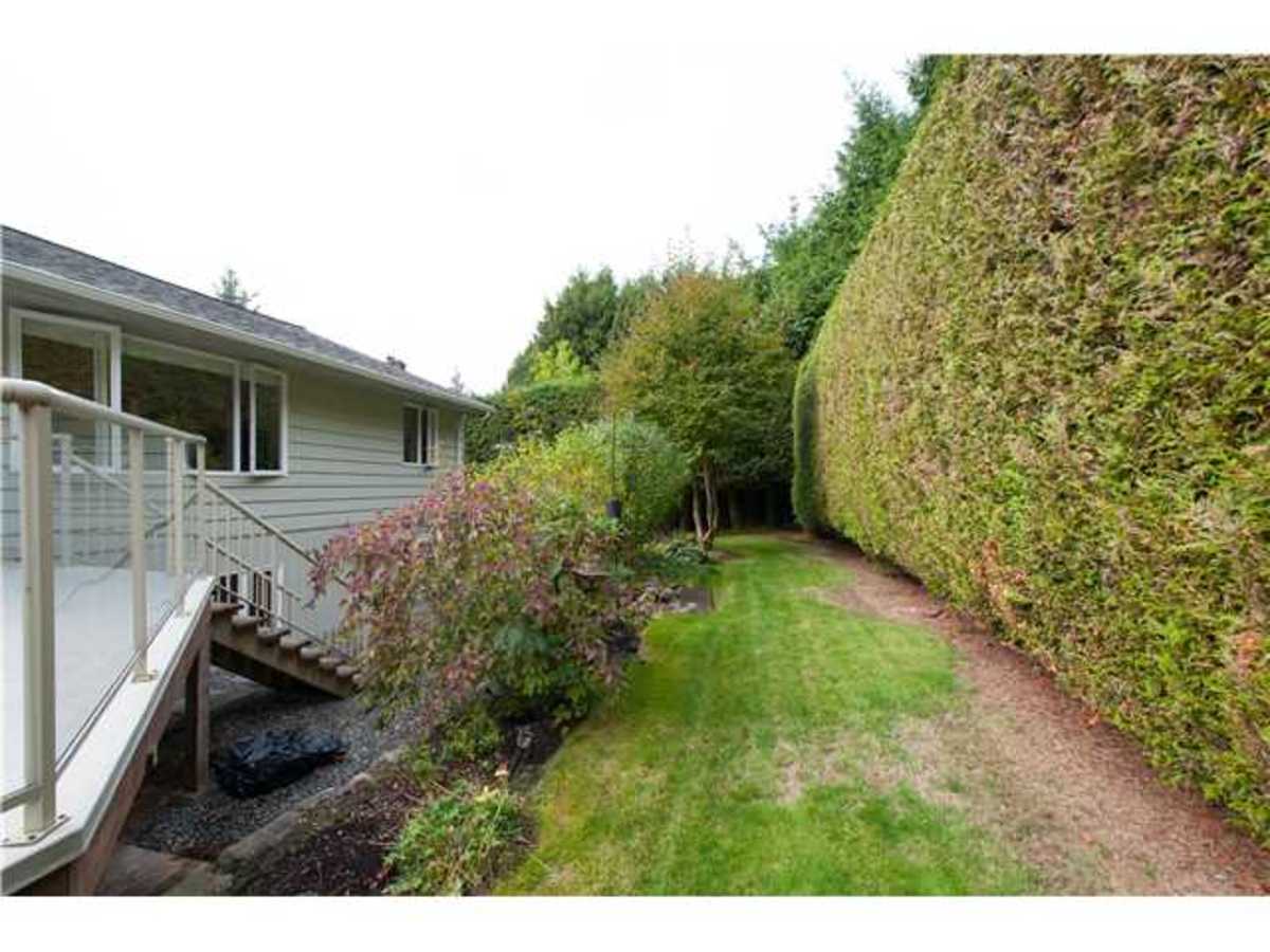 4095 Ripple Rd Rear Yard at 4095 Ripple Road, Bayridge, West Vancouver