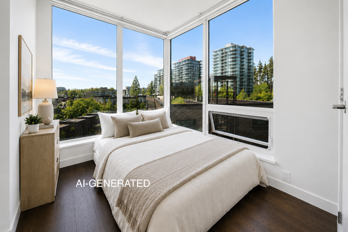 bedroom-ai-generated at 602 - 5629 Birney Avenue, University VW, Vancouver West