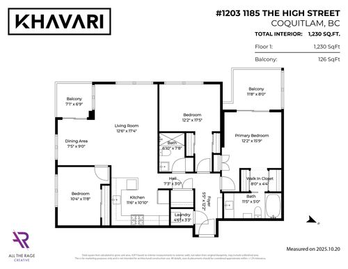 floorplan-high-quality at 1203 - 1185 The High Street, North Coquitlam, Coquitlam