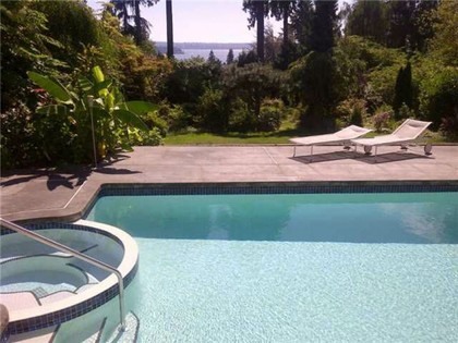 Pool and View at 1720 Ottawa Avenue, Ambleside, West Vancouver