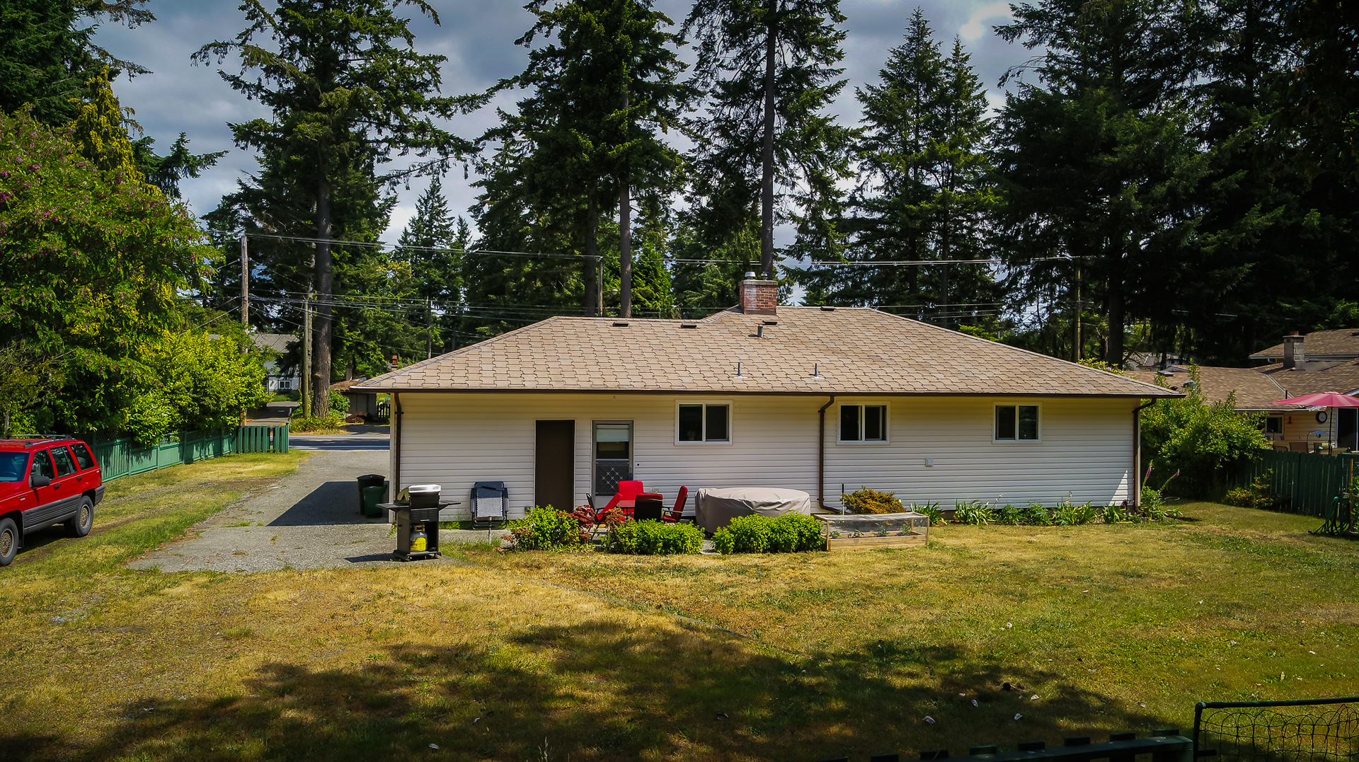 Backyard at 661 Kelly Road, Hatley Park, Colwood