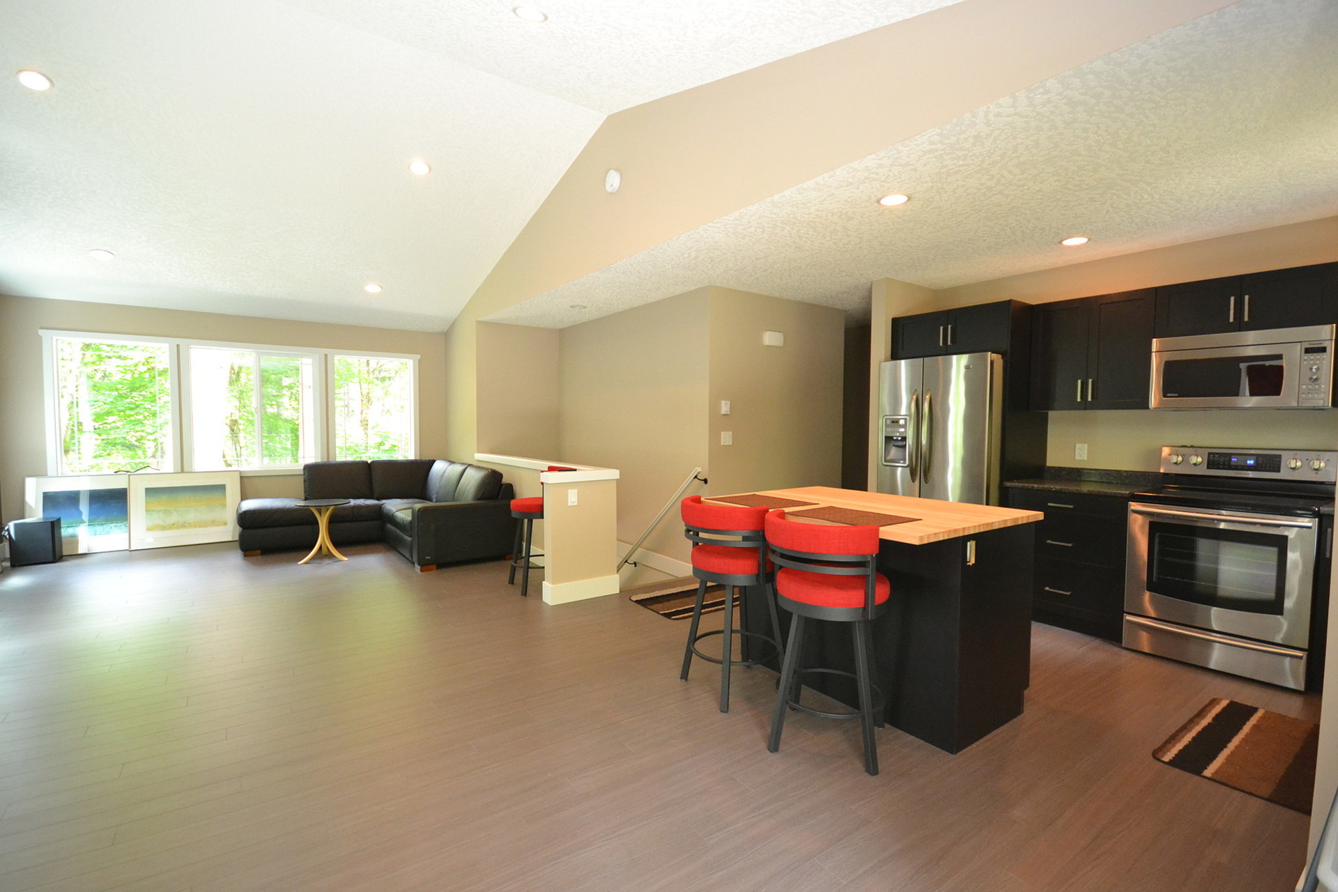 Open Concept Kitchen & Living Room at 1717 Falcon Heights Road, Goldstream, Langford