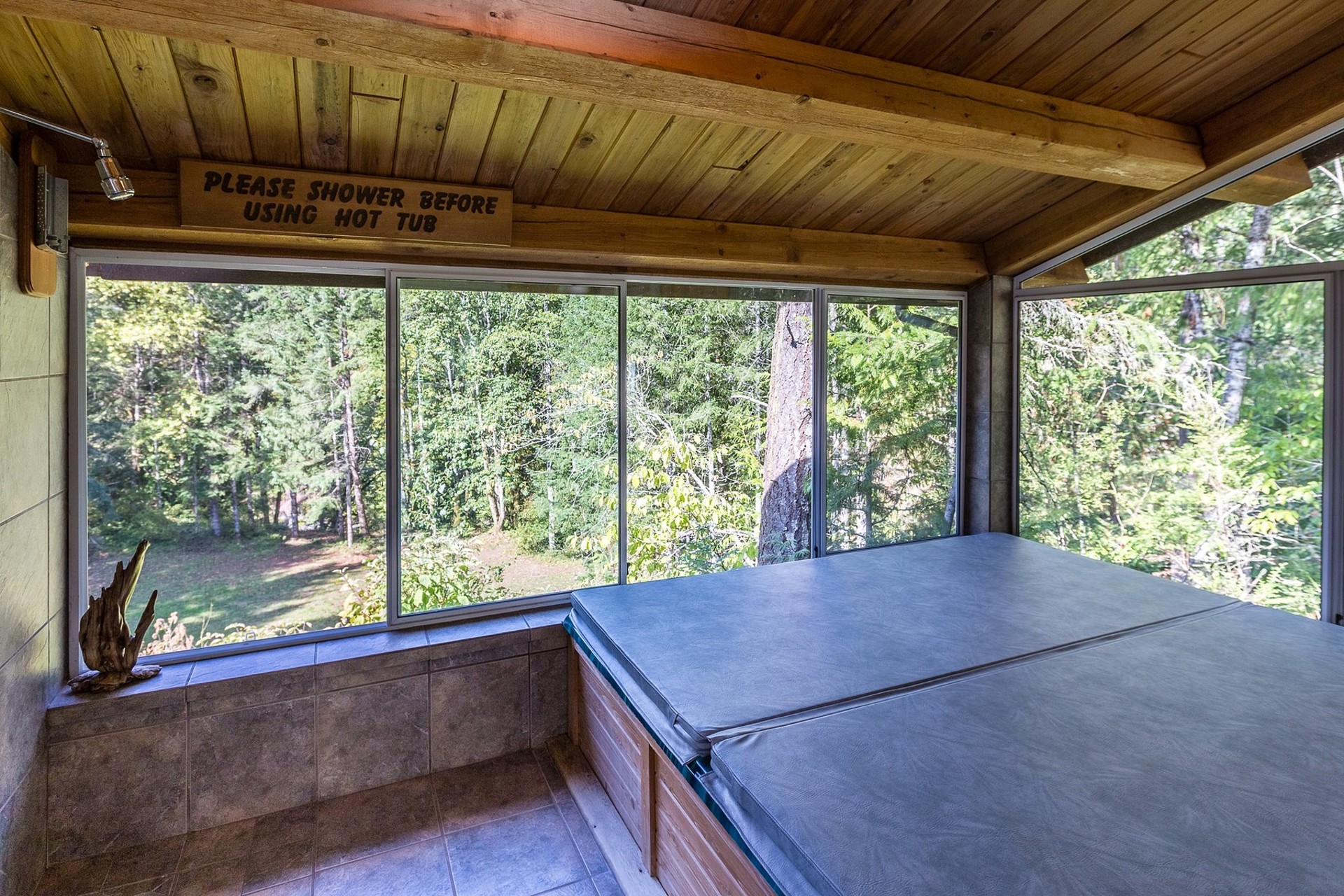 Covered Hot Tub at 5189 Jeffries Road, Mill Bay, Malahat & Area