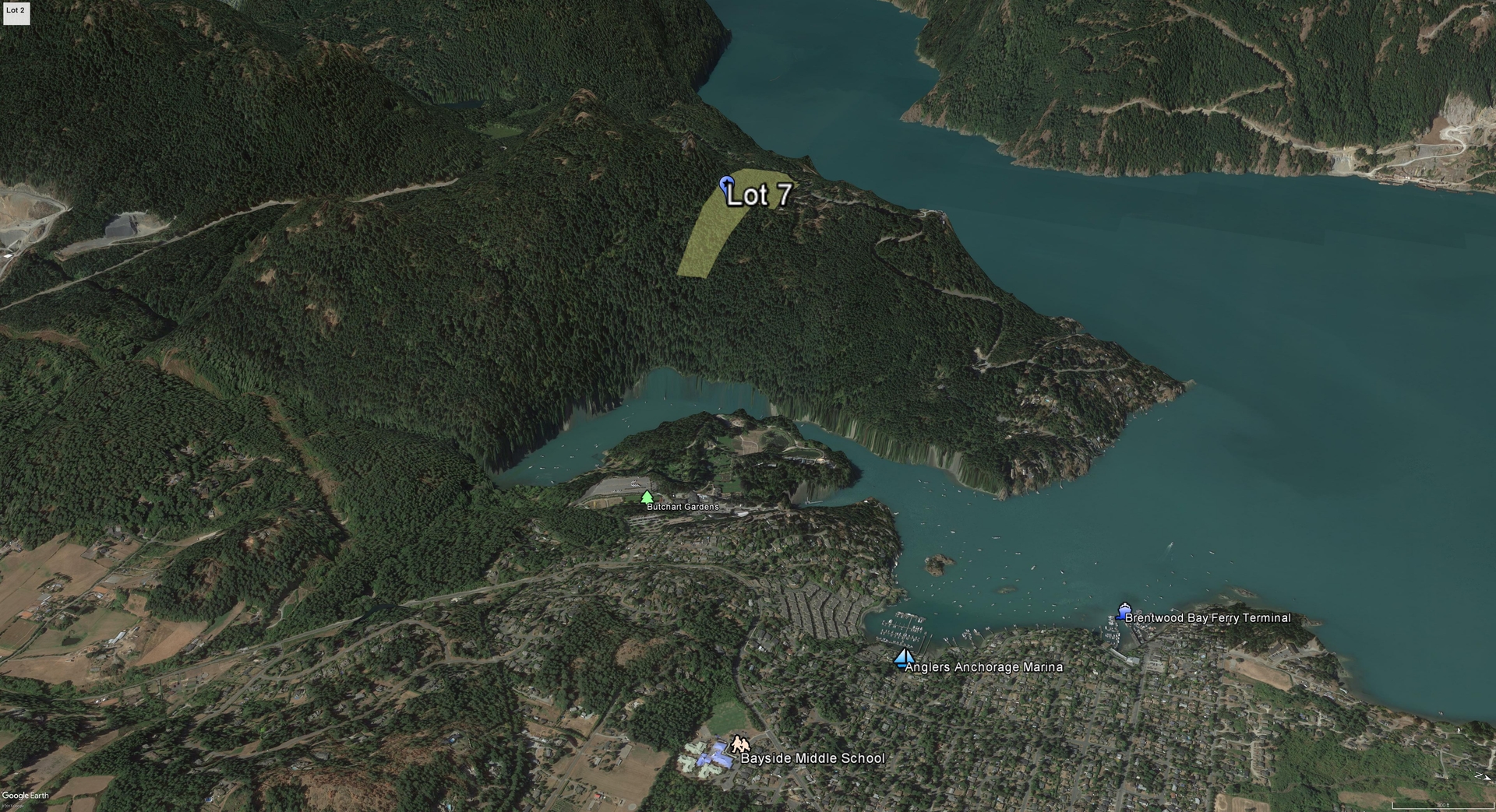 Overhead View at Lot 7 Willis Point Road, Willis Point, Central Saanich