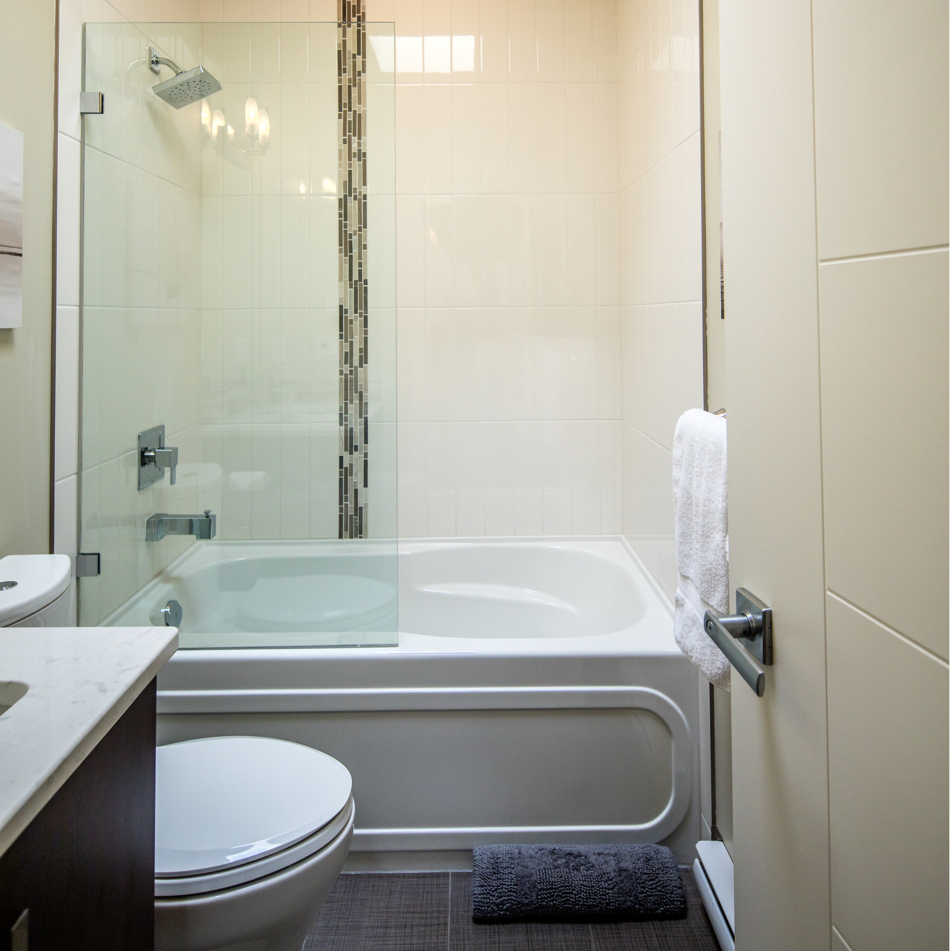Guest bathroom at 9704 Fifth Street, Sidney Guest bathroom at 9704 Fifth Street, Sidney