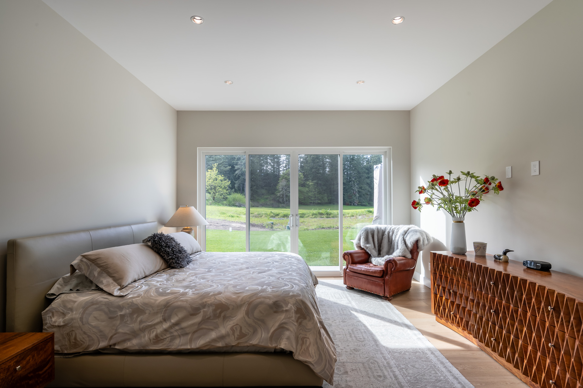 Master Bedroom With North-West Facing Patio Walkout at 5100 & 5101 Jagtar's Way, Prospect Lake, Saanich West Master Bedroom With North-West Facing Patio Walkout at 5100 & 5101 Jagtar's Way, Prospect Lake, Saanich West