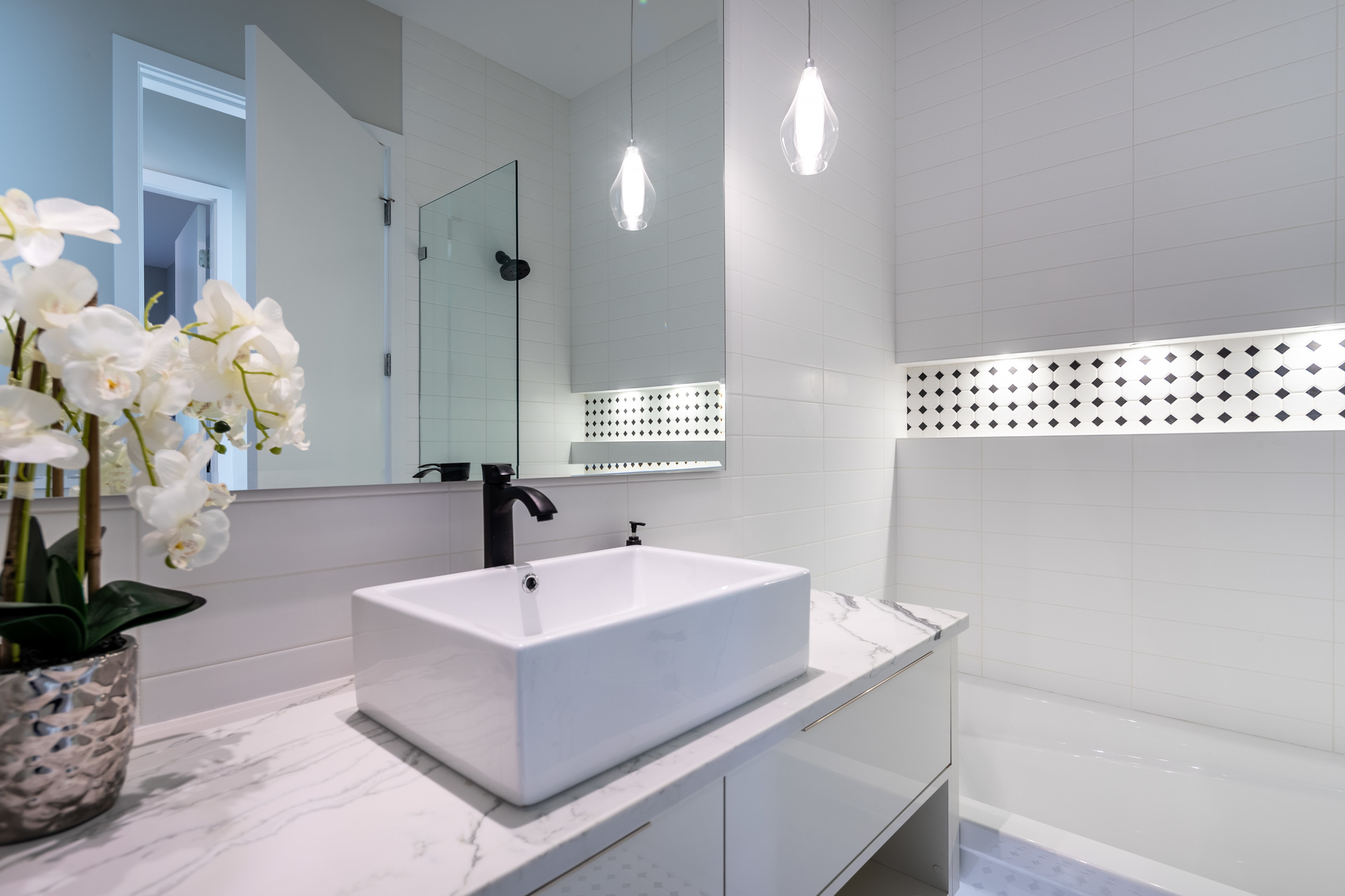 Three-Piece Guest Bathroom at 5100 & 5101 Jagtar's Way, Prospect Lake, Saanich West Three-Piece Guest Bathroom at 5100 & 5101 Jagtar's Way, Prospect Lake, Saanich West