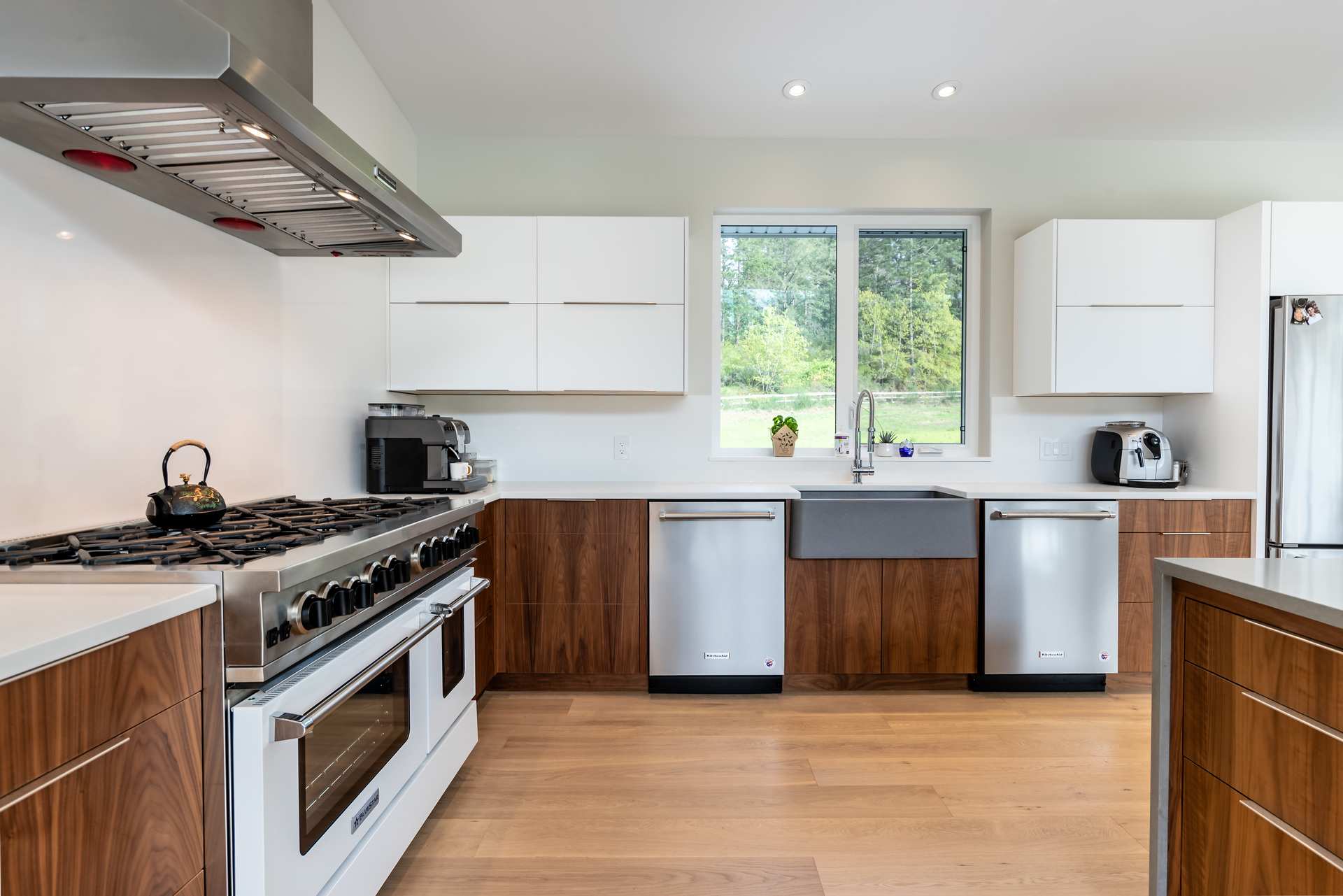 Stylish Wood-Accented Kitchen at 5100 & 5101 Jagtar's Way, Prospect Lake, Saanich West Stylish Wood-Accented Kitchen at 5100 & 5101 Jagtar's Way, Prospect Lake, Saanich West