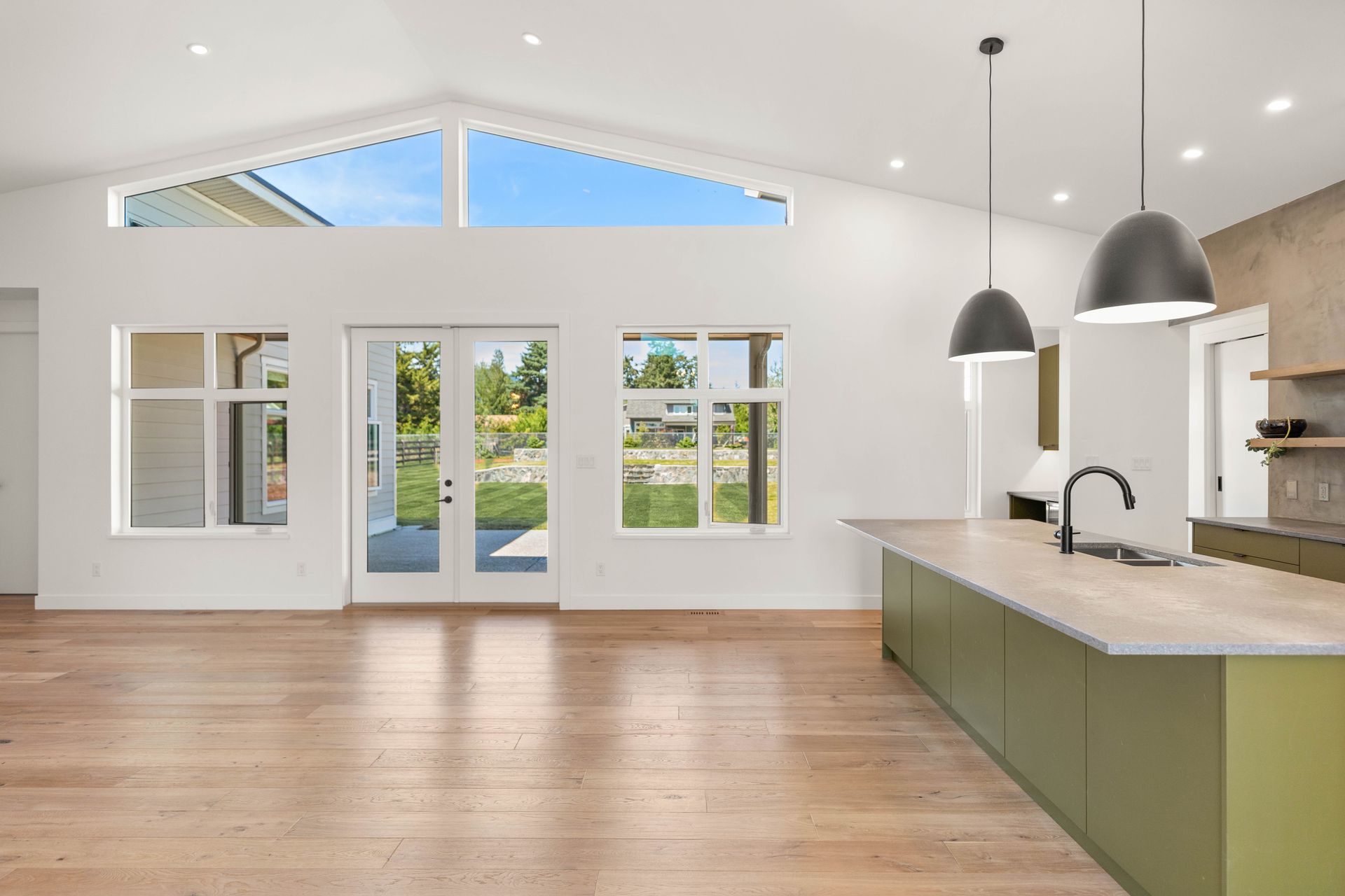 Vaulted ceilings at 846 Birch Road, Deep Cove, North Saanich