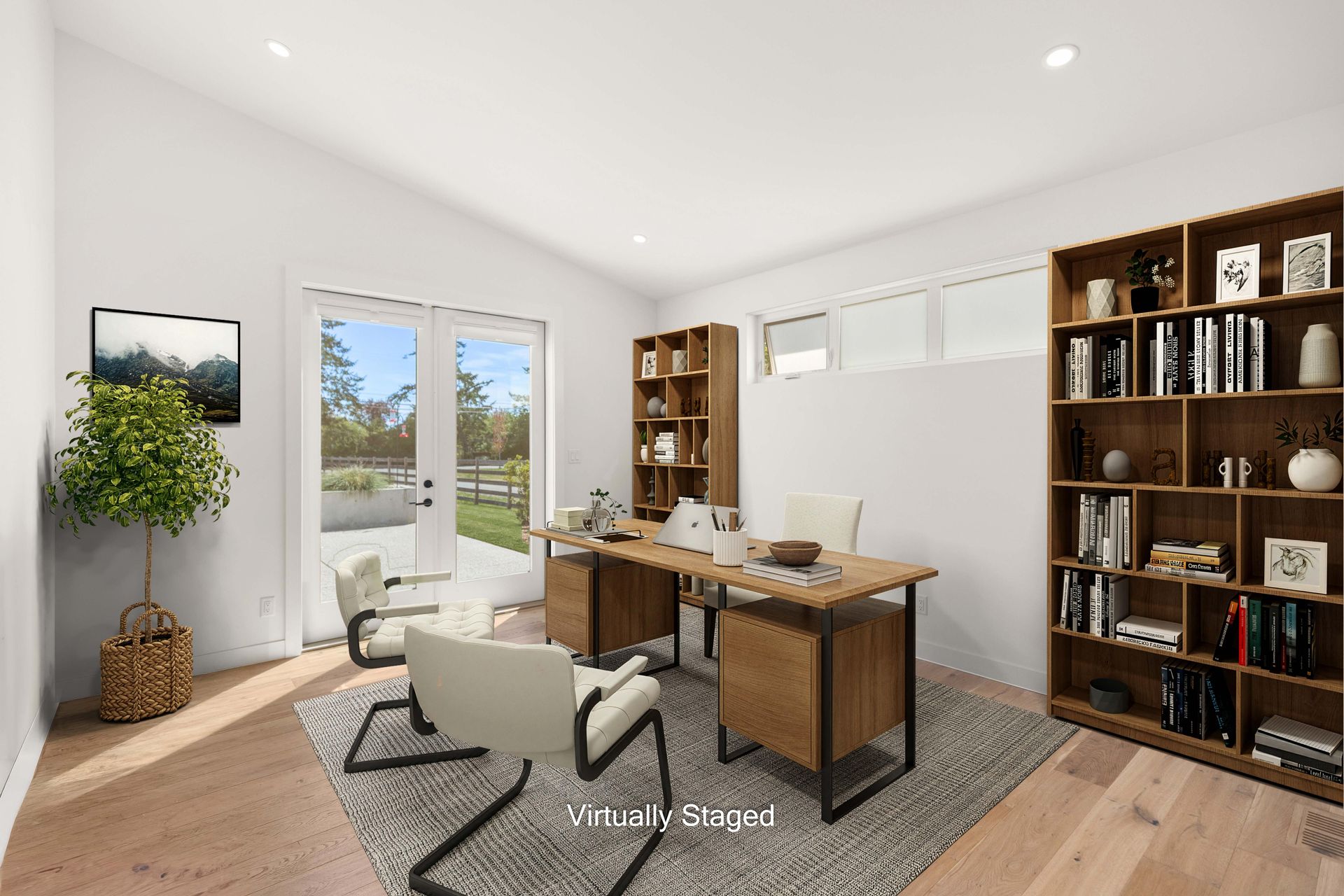 Den/Office with patio walkout at 846 Birch Road, Deep Cove, North Saanich