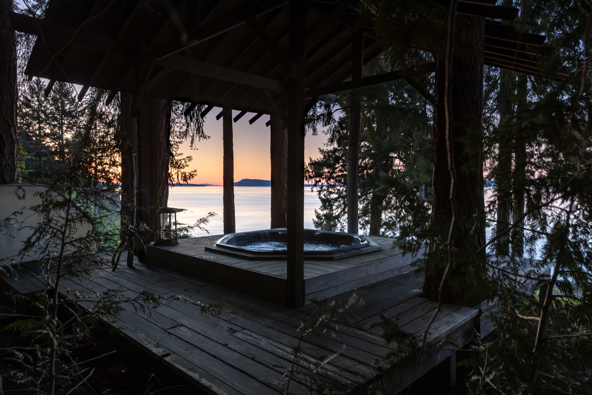 Secluded Hot Tub at 5101 Island Highway West, Qualicum North, Oceanside Secluded Hot Tub at 5101 Island Highway West, Qualicum North, Oceanside