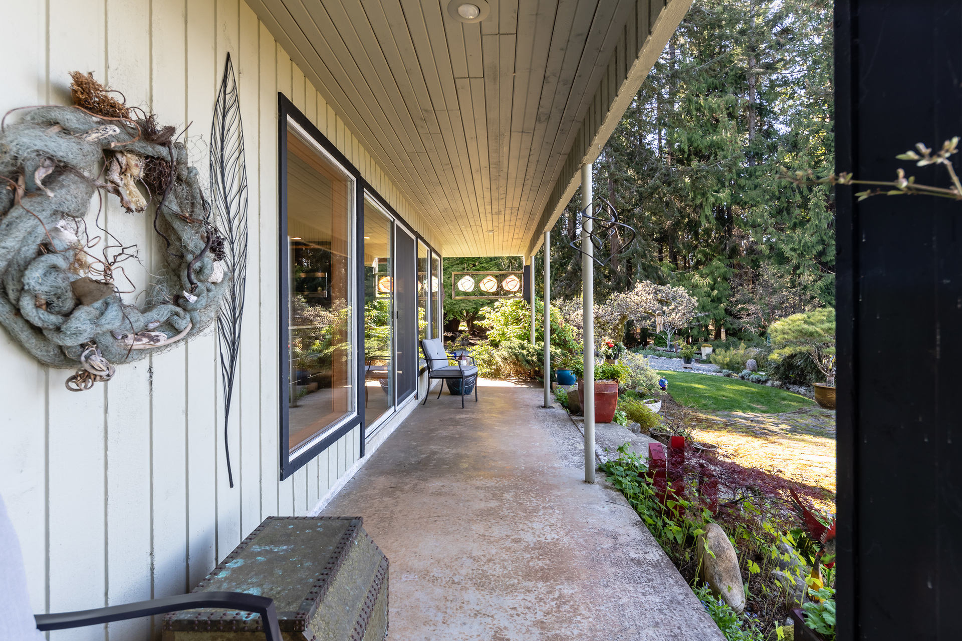 Main Rear Kitchen Patio at 5101 Island Highway West, Qualicum North, Oceanside Main Rear Kitchen Patio at 5101 Island Highway West, Qualicum North, Oceanside